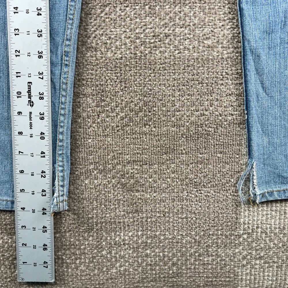 Levis 569 Loose Straight Leg Jeans Mens 34x34 Light Wash Blue Denim Whiskering